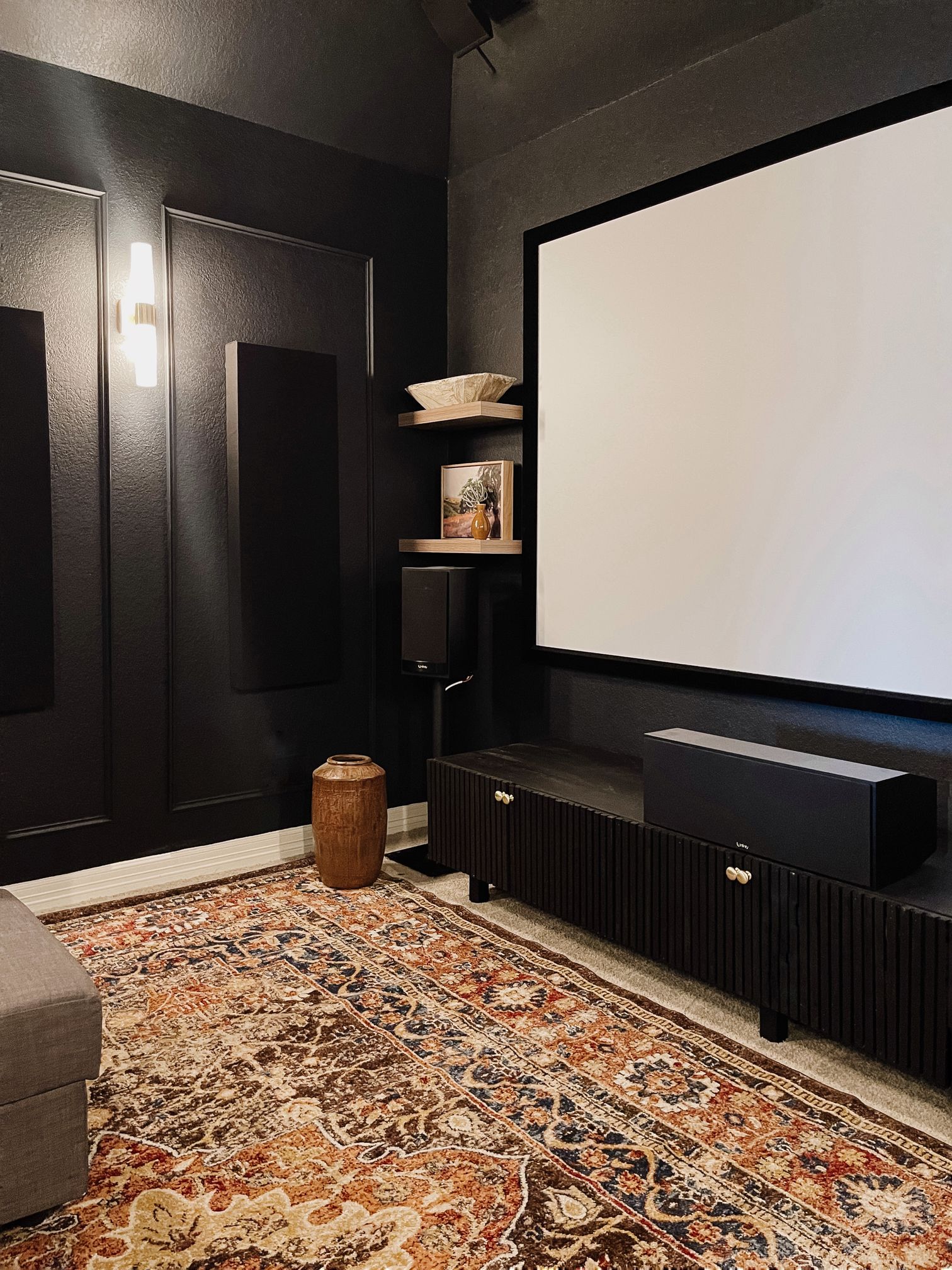 Media Room Makeover DIY Wall Panels