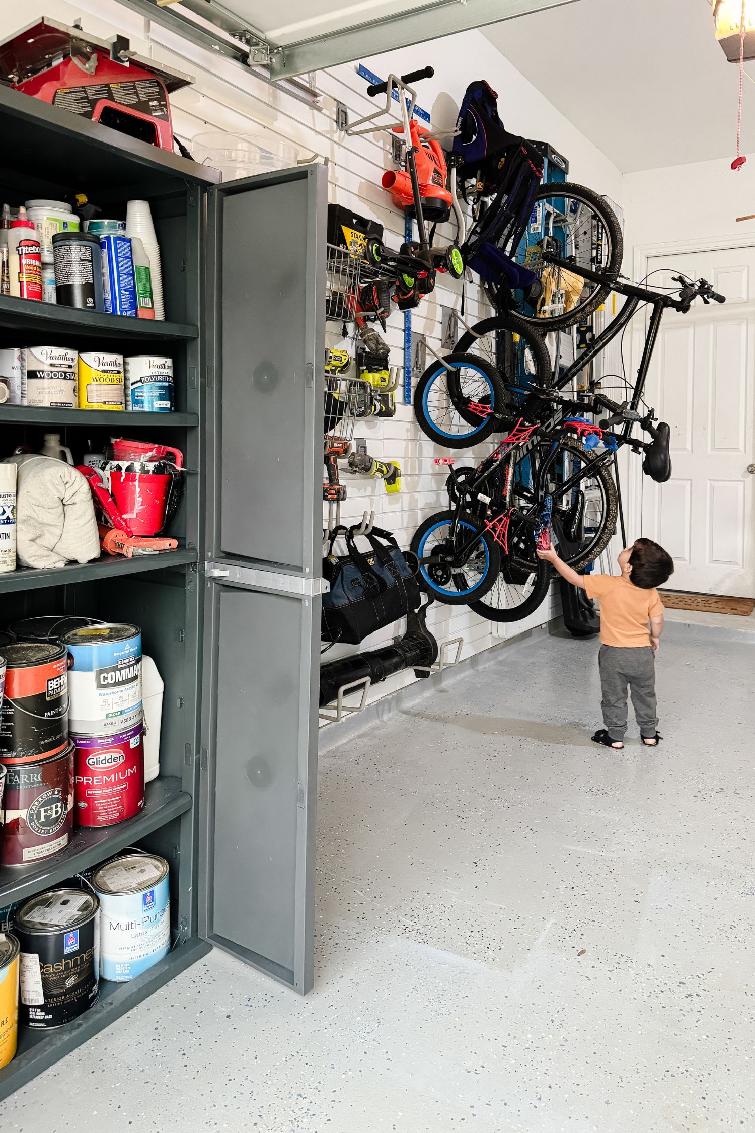 Affordable DIY Home Garage Makeover with Wall Storage