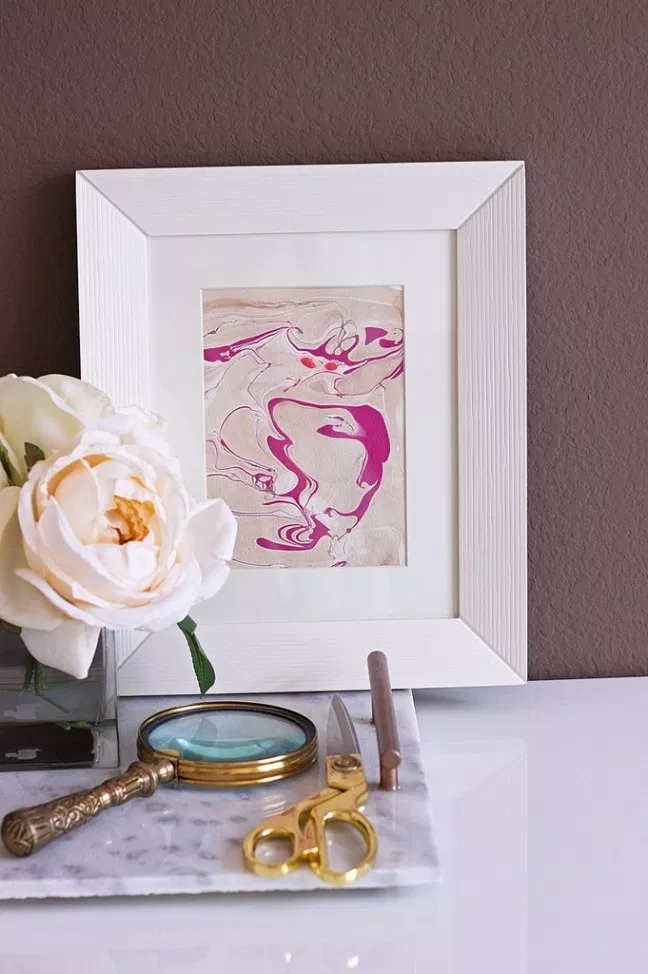 DIY Marble Art Print