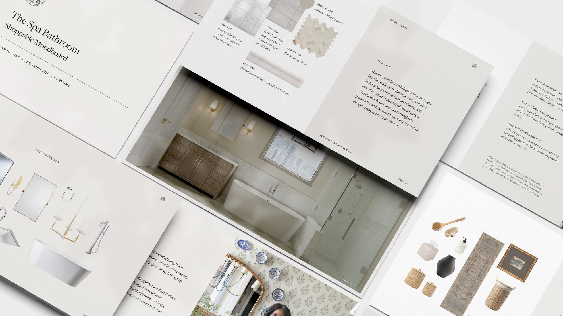 Bathroom Edesign Moodboard Shopping List